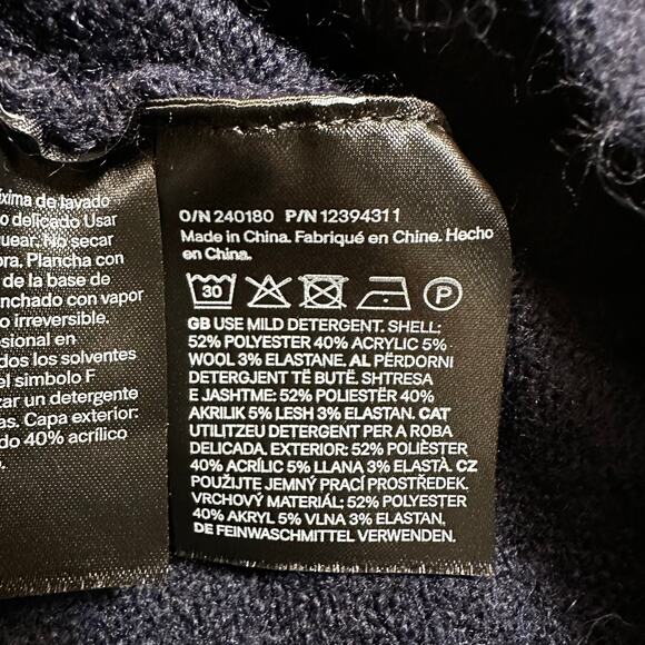 NWT H&M Womens Wool Blend Button Cardigan Blue Size XS Neutral Minimalist Preppy - Picture 8 of 9